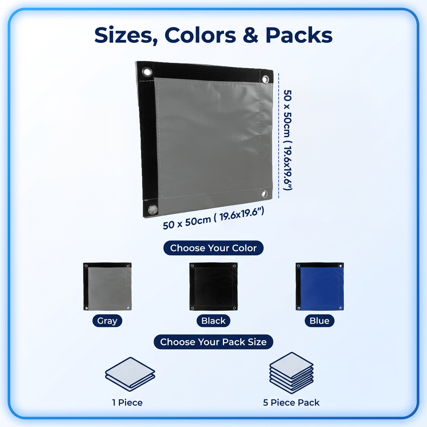 Outdoor Soundproof & Water Proof - Air conditional - KK1479 1 Piece / 50 x 50 cm (19.6 x 19.6 in) / Black