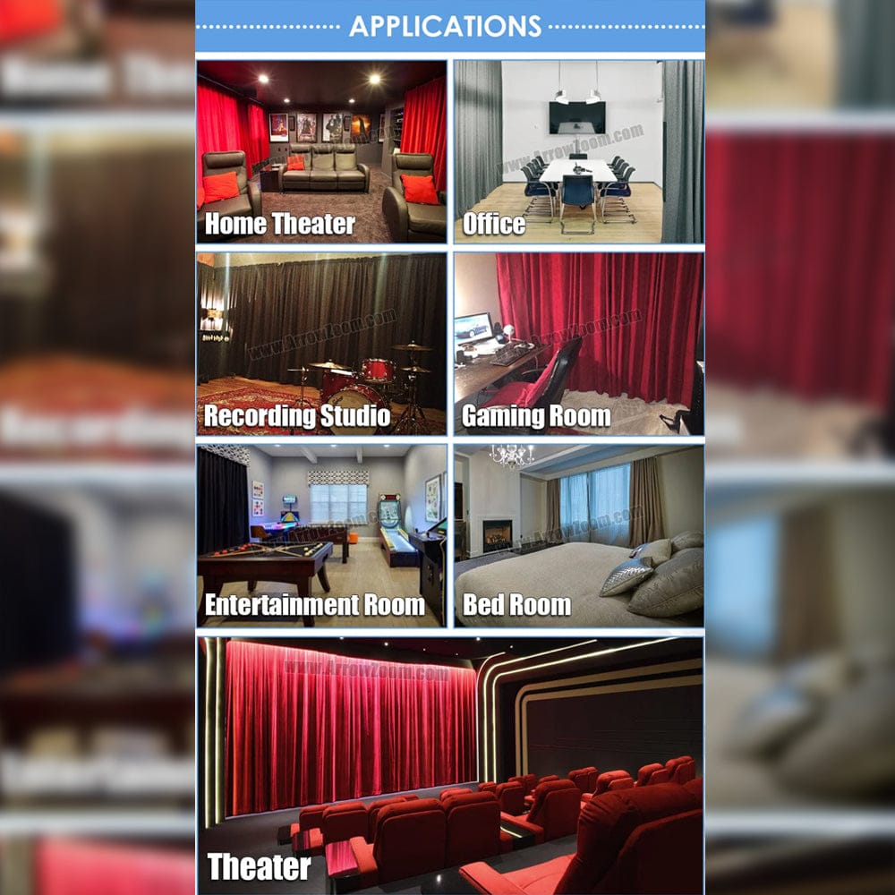 Arrowzoom 99.9% Black Out Curtain - Thermal Insulation, Light Soundproof and Room Darkening - KK1145