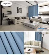 Pitch-Black Bedroom in 10 Seconds — Blackout + Thermal Curtain (KK1145) Sky Blue / 1.3 X 1.8 M (51.2 X 70.8 in)