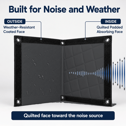 Outdoor Soundproof & Water Proof - Air conditional - KK1479 Black / 1 Piece