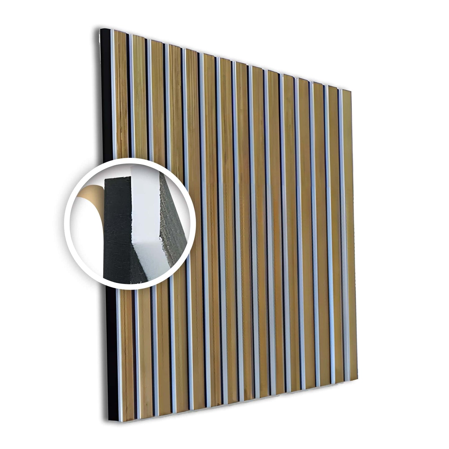 Arrowzoom Sound-Absorbing Felt Wood Printed Slats - KK1441 Yellow Cedar / 1