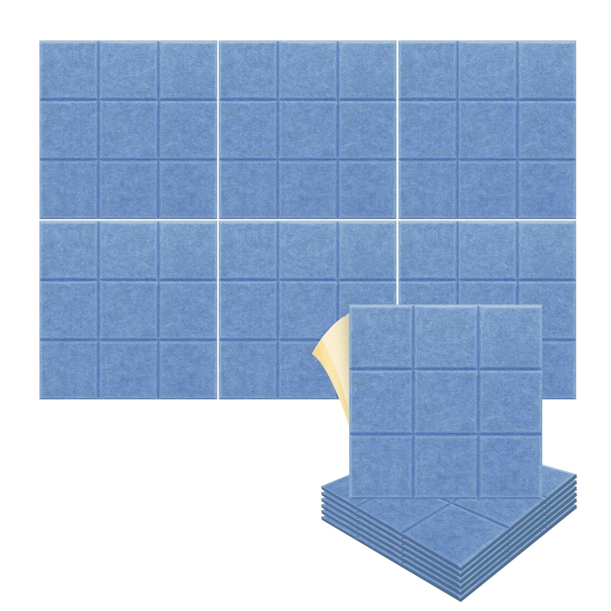 Arrowzoom "Grid Matrix" 3D Square Polyester Felt Art Panels - KK1389