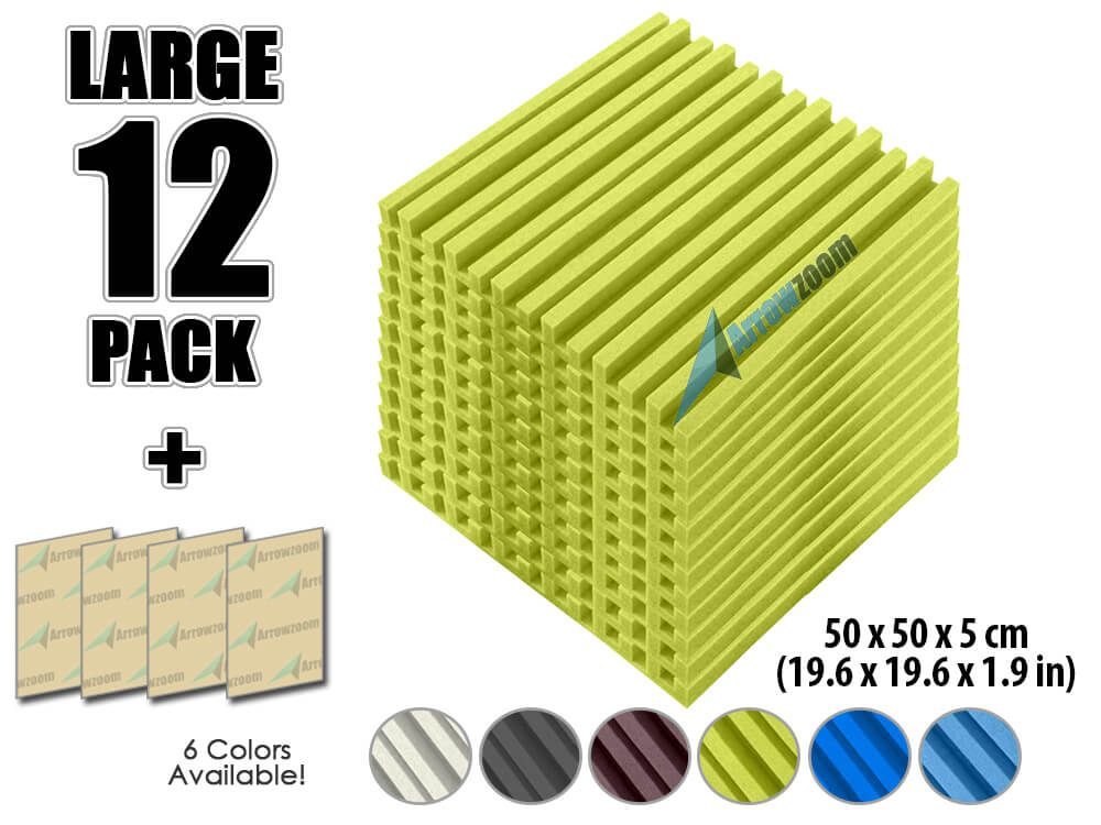 Arrowzoom Acoustic Metro Striped Ceiling Foam - Solid Colors - KK1041 - Piece(s): 12 -  - Arrowzoom