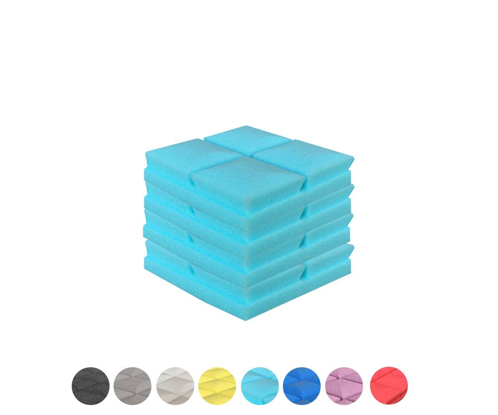 New 4 pcs Bundle Hemisphere Grid Type Acoustic Panels Sound Absorption Studio Soundproof Foam 8 Colors KK1040 20 X 20 X 5cm (7.8 X 7.8 X 1.9 in) / Baby Blue
