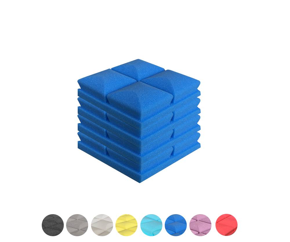 New 4 pcs Bundle Hemisphere Grid Type Acoustic Panels Sound Absorption Studio Soundproof Foam 8 Colors KK1040 20 X 20 X 5cm (7.8 X 7.8 X 1.9 in) / Blue