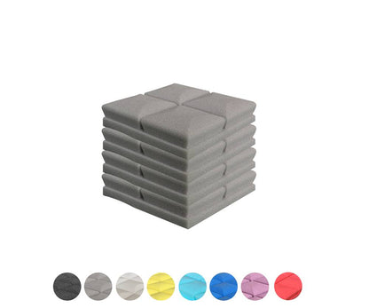 New 4 pcs Bundle Hemisphere Grid Type Acoustic Panels Sound Absorption Studio Soundproof Foam 8 Colors KK1040 20 X 20 X 5cm (7.8 X 7.8 X 1.9 in) / Gray