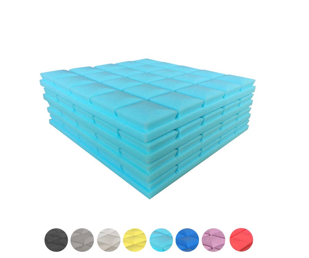 New 4 pcs Bundle Hemisphere Grid Type Acoustic Panels Sound Absorption Studio Soundproof Foam 8 Colors KK1040 50 X 50 X 5cm (19.6 X 19.6 X 1.9 in) / Baby Blue