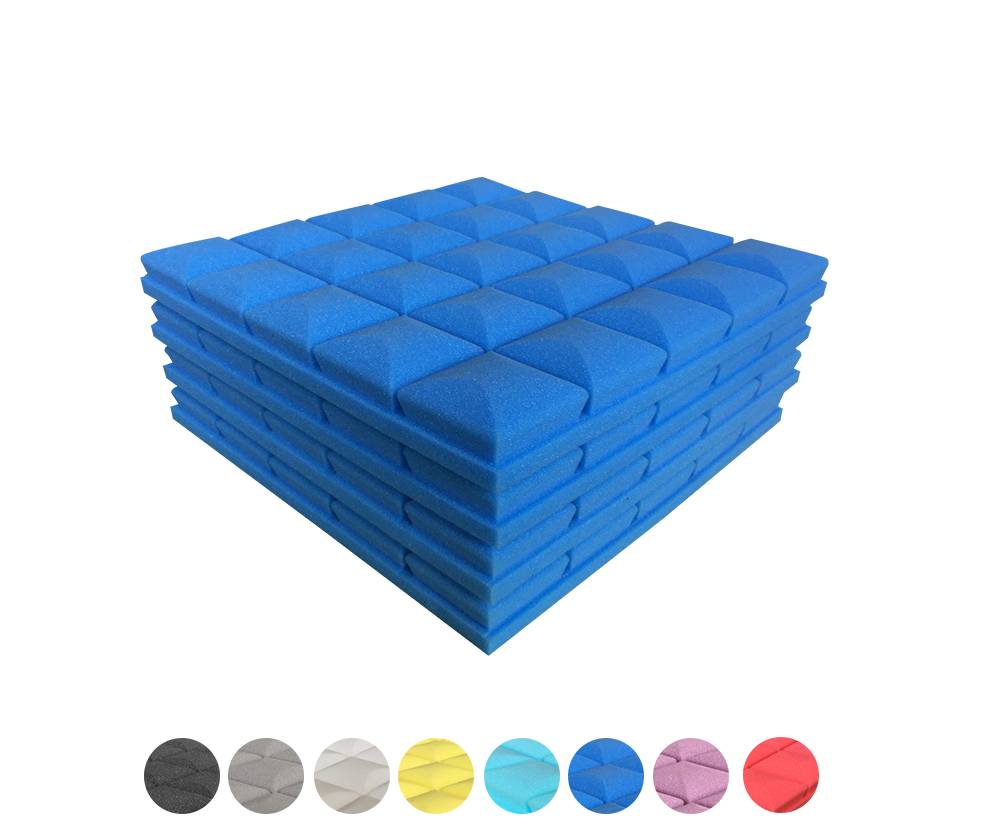 New 4 pcs Bundle Hemisphere Grid Type Acoustic Panels Sound Absorption Studio Soundproof Foam 8 Colors KK1040 50 X 50 X 5cm (19.6 X 19.6 X 1.9 in) / Blue