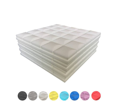 New 4 pcs Bundle Hemisphere Grid Type Acoustic Panels Sound Absorption Studio Soundproof Foam 8 Colors KK1040 50 X 50 X 5cm (19.6 X 19.6 X 1.9 in) / Pearl White