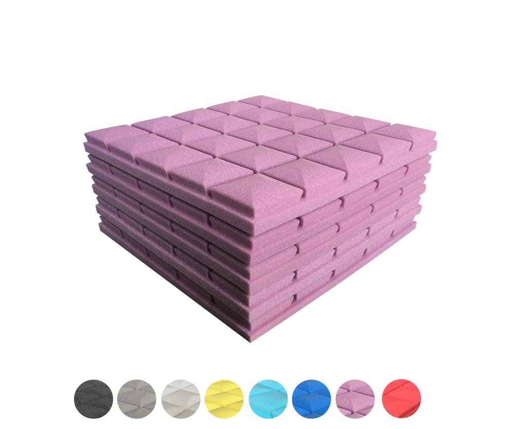 New 4 pcs Bundle Hemisphere Grid Type Acoustic Panels Sound Absorption Studio Soundproof Foam 8 Colors KK1040 50 X 50 X 5cm (19.6 X 19.6 X 1.9 in) / Purple