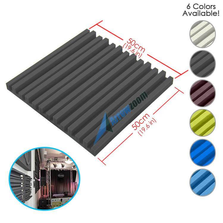Arrowzoom Acoustic Metro Striped Ceiling Foam - Solid Colors - KK1041