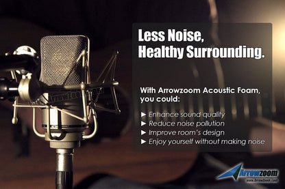 Arrowzoom Flat Bevel Tile Series Acoustic Panel - Black x Gray Bundle - KK1039