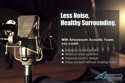 Arrowzoom Flat Wedge Series Acoustic Foam - Solid Colors - KK1035