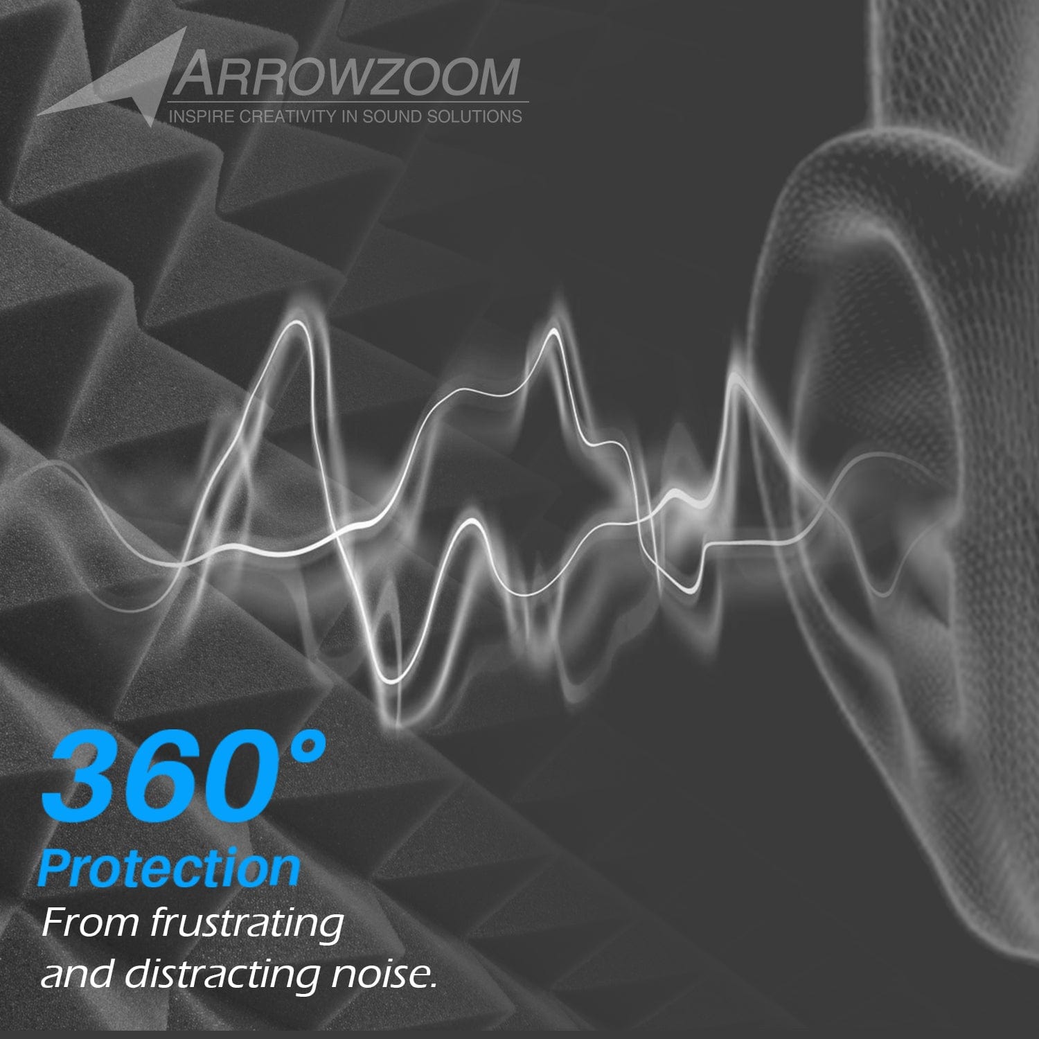 Arrowzoom™ PRO Series Soundproof Foam - Triangle Pro - KK1243