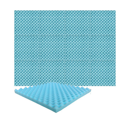 Arrowzoom Acoustic Eggcrate Foam - Solid Colors - KK1052 Baby Blue / 12 Pieces - 50 x 50 x 3 cm/ 20x20x2 in