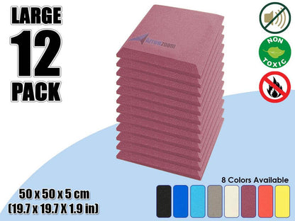 Arrowzoom Acoustic Panel Flat Bevel Tile - Wine - KK1039 - Piece(s): 12