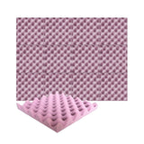 Arrowzoom Acoustic Eggcrate Foam - Solid Colors - KK1052 Burgundy / 12 Pieces - 25 x 25 x 3 cm / 10x10x2 in