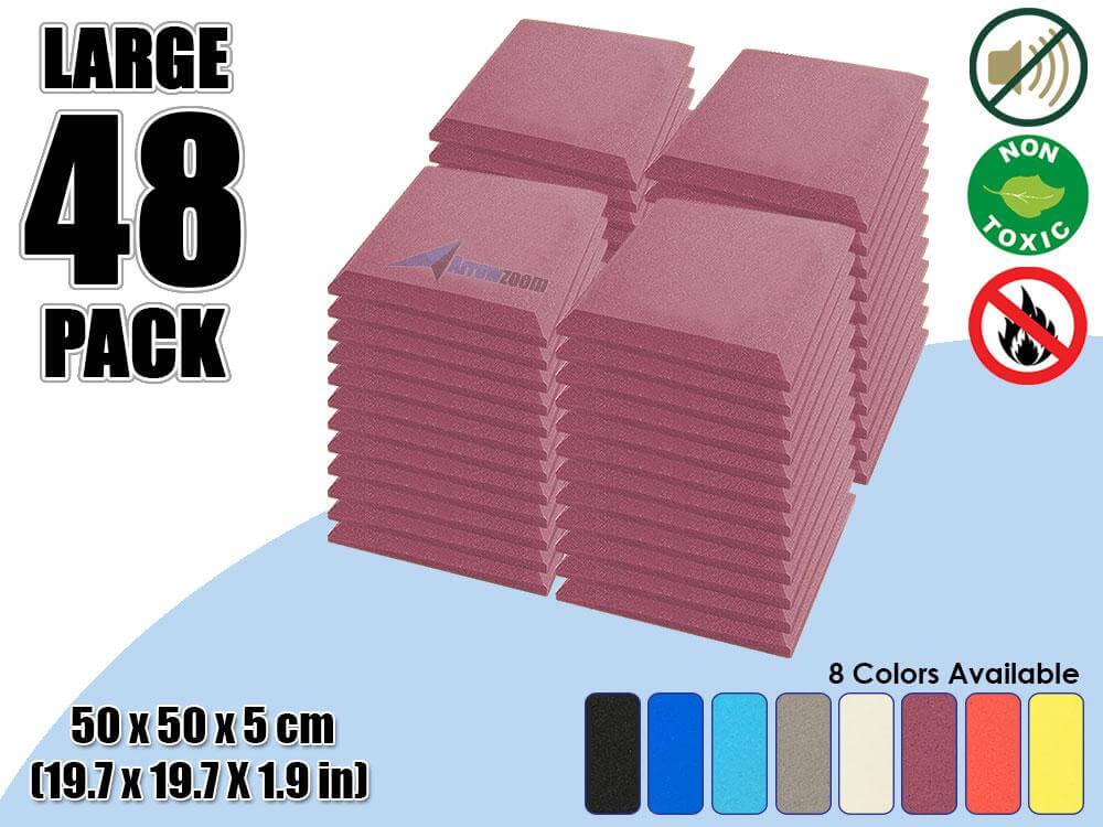 Arrowzoom Acoustic Panel Flat Bevel Tile - Wine - KK1039 - Piece(s): 48