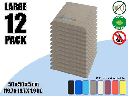 Arrowzoom Acoustic Panel Flat Bevel Tile - Gray - KK1039 - Piece(s): 12