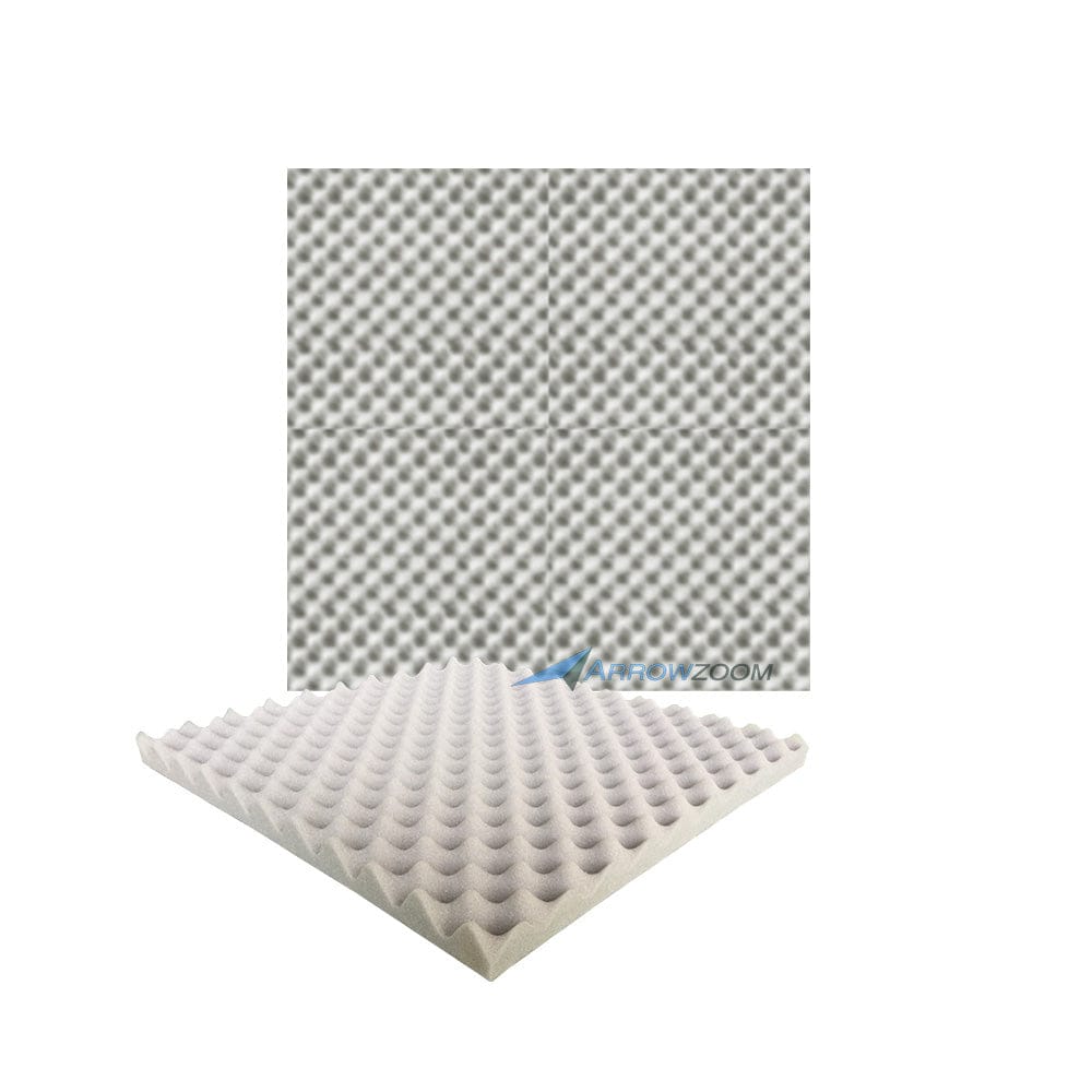 New 4 Pcs Bundle Egg Crate Convoluted Acoustic Tile Panels Sound Absorption Studio Soundproof Foam KK1052 Gray / 50 X 50 X 3 cm (19.7 X 19.7 X 1.1 in)