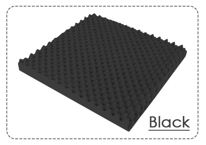 New 12 Pcs Black and Pearl White Bundle Egg Crate Convoluted Acoustic Tile Panels Sound Absorption Studio Soundproof Foam KK1052