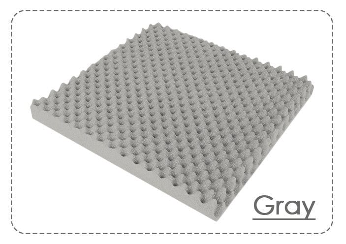 New 12 Pcs Pearl White and Gray Bundle Egg Crate Convoluted Acoustic Tile Panels Sound Absorption Studio Soundproof Foam KK1052