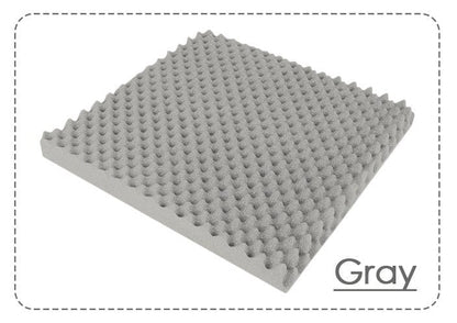 New 12 Pcs Pearl White and Gray Bundle Egg Crate Convoluted Acoustic Tile Panels Sound Absorption Studio Soundproof Foam KK1052
