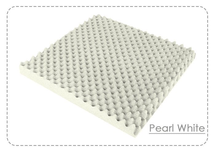 New 12 Pcs Pearl White and Red Bundle Egg Crate Convoluted Acoustic Tile Panels Sound Absorption Studio Soundproof Foam KK1052