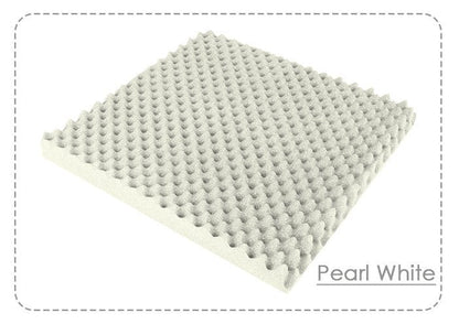 New 12 Pcs Pearl White and Red Bundle Egg Crate Convoluted Acoustic Tile Panels Sound Absorption Studio Soundproof Foam KK1052