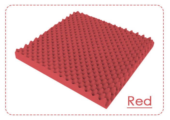 New 12 Pcs Pearl White and Red Bundle Egg Crate Convoluted Acoustic Tile Panels Sound Absorption Studio Soundproof Foam KK1052