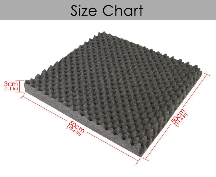 New 12 Pcs Pearl White and Red Bundle Egg Crate Convoluted Acoustic Tile Panels Sound Absorption Studio Soundproof Foam KK1052