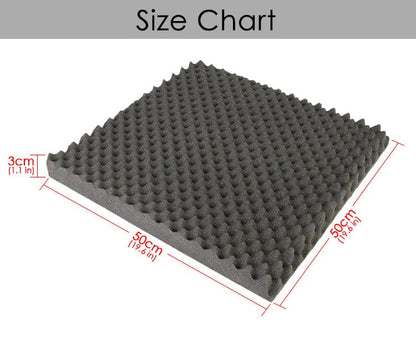 New 12 Pcs Pearl White and Red Bundle Egg Crate Convoluted Acoustic Tile Panels Sound Absorption Studio Soundproof Foam KK1052