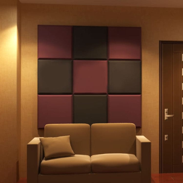 New 12 Pcs Pearl White and Red Bundle Egg Crate Convoluted Acoustic Tile Panels Sound Absorption Studio Soundproof Foam KK1052