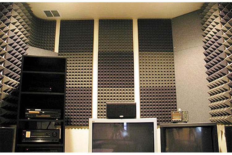 New 12 Pcs Pearl White and Red Bundle Egg Crate Convoluted Acoustic Tile Panels Sound Absorption Studio Soundproof Foam KK1052