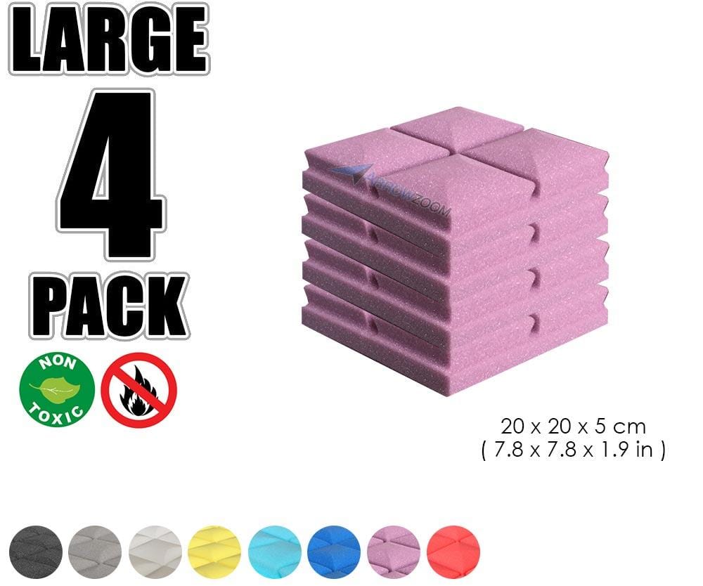 New 4 pcs Bundle Hemisphere Grid Type Acoustic Panels Sound Absorption Studio Soundproof Foam 8 Colors KK1040