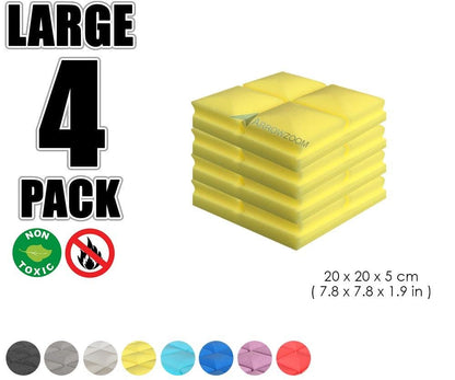 New 4 pcs Bundle Hemisphere Grid Type Acoustic Panels Sound Absorption Studio Soundproof Foam 8 Colors KK1040