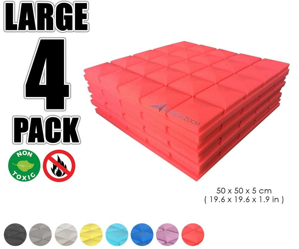 New 4 pcs Bundle Hemisphere Grid Type Acoustic Panels Sound Absorption Studio Soundproof Foam 8 Colors KK1040