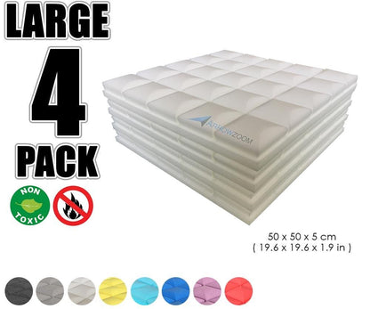 New 4 pcs Bundle Hemisphere Grid Type Acoustic Panels Sound Absorption Studio Soundproof Foam 8 Colors KK1040