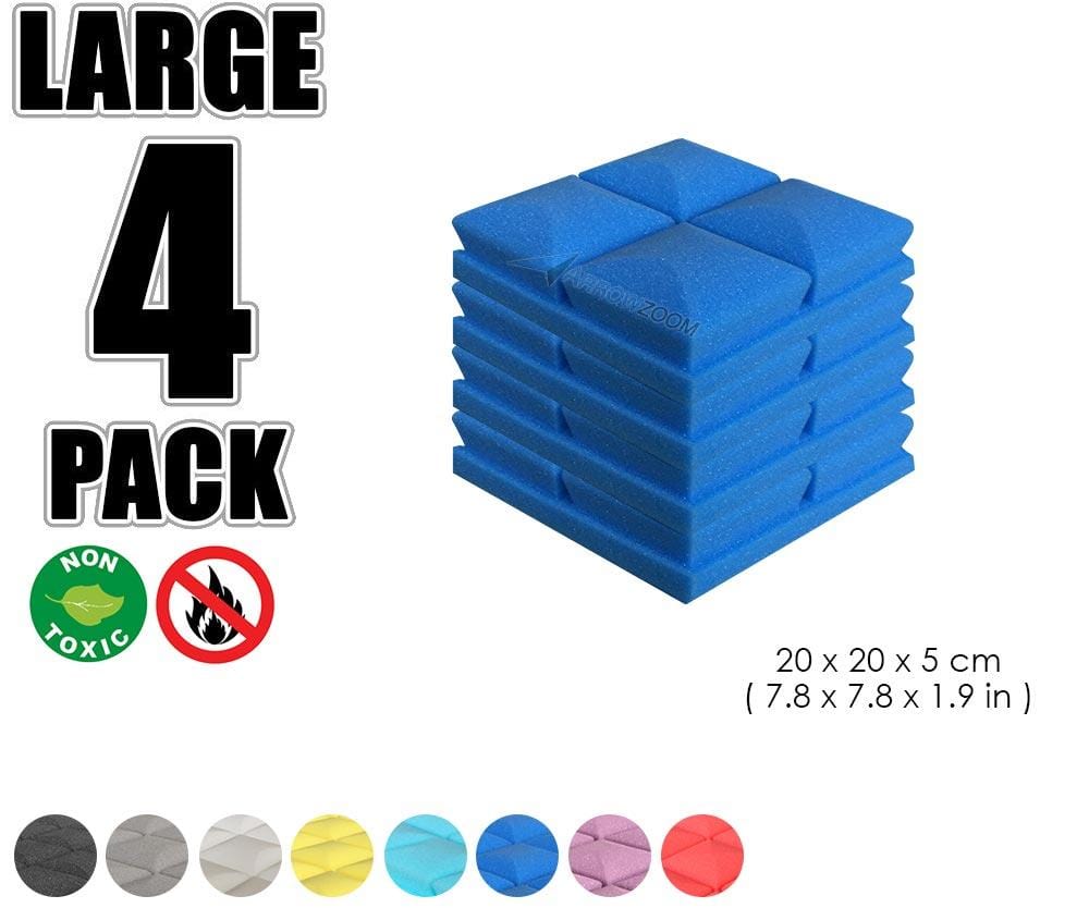 New 4 pcs Bundle Hemisphere Grid Type Acoustic Panels Sound Absorption Studio Soundproof Foam 8 Colors KK1040