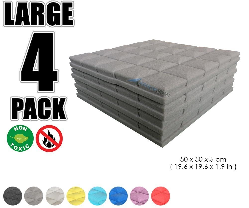 New 4 pcs Bundle Hemisphere Grid Type Acoustic Panels Sound Absorption Studio Soundproof Foam 8 Colors KK1040