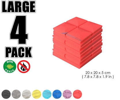 New 4 pcs Bundle Hemisphere Grid Type Acoustic Panels Sound Absorption Studio Soundproof Foam 8 Colors KK1040