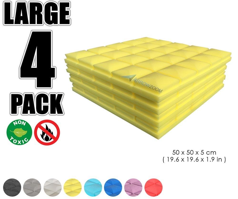 New 4 pcs Bundle Hemisphere Grid Type Acoustic Panels Sound Absorption Studio Soundproof Foam 8 Colors KK1040