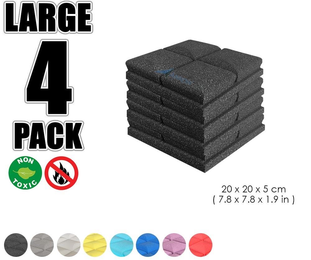 New 4 pcs Bundle Hemisphere Grid Type Acoustic Panels Sound Absorption Studio Soundproof Foam 8 Colors KK1040