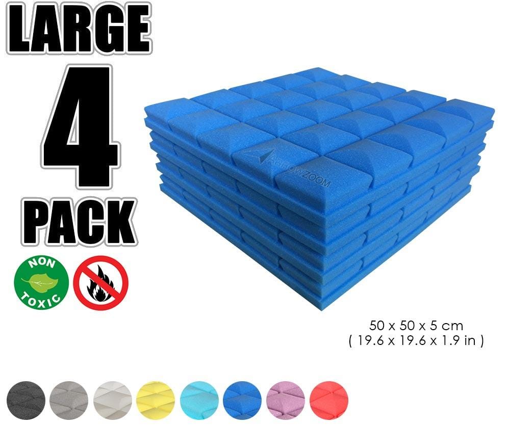 New 4 pcs Bundle Hemisphere Grid Type Acoustic Panels Sound Absorption Studio Soundproof Foam 8 Colors KK1040