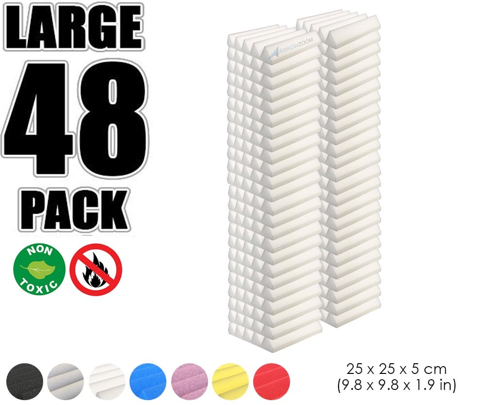 New 48 pcs Wedge Tiles Acoustic Panels Sound Absorption Studio Soundproof Foam 7 Colors KK1134