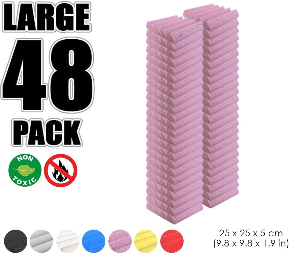 New 48 pcs Wedge Tiles Acoustic Panels Sound Absorption Studio Soundproof Foam 7 Colors KK1134