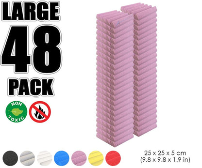 New 48 pcs Wedge Tiles Acoustic Panels Sound Absorption Studio Soundproof Foam 7 Colors KK1134