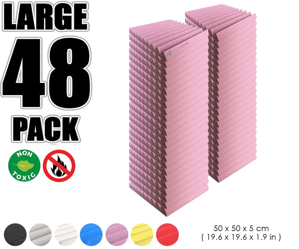 New 48 pcs Wedge Tiles Acoustic Panels Sound Absorption Studio Soundproof Foam 7 Colors KK1134