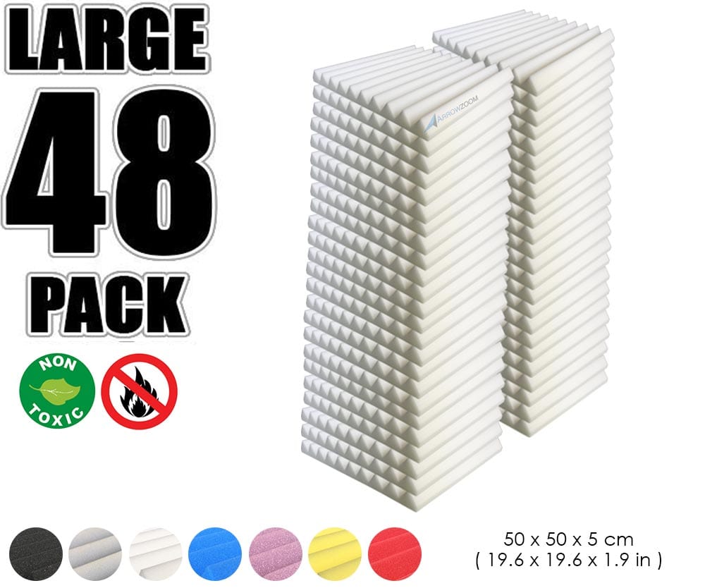 New 48 pcs Wedge Tiles Acoustic Panels Sound Absorption Studio Soundproof Foam 7 Colors KK1134