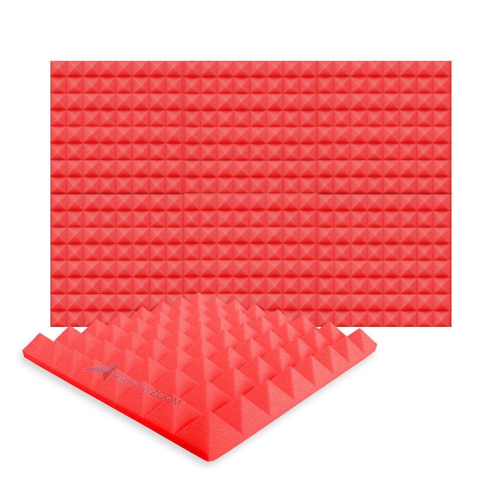 New 6 Pcs Bundle Pyramid Tiles Acoustic Panels Sound Absorption Studio Soundproof Foam 8 Colors KK1034 Arrowzoom.